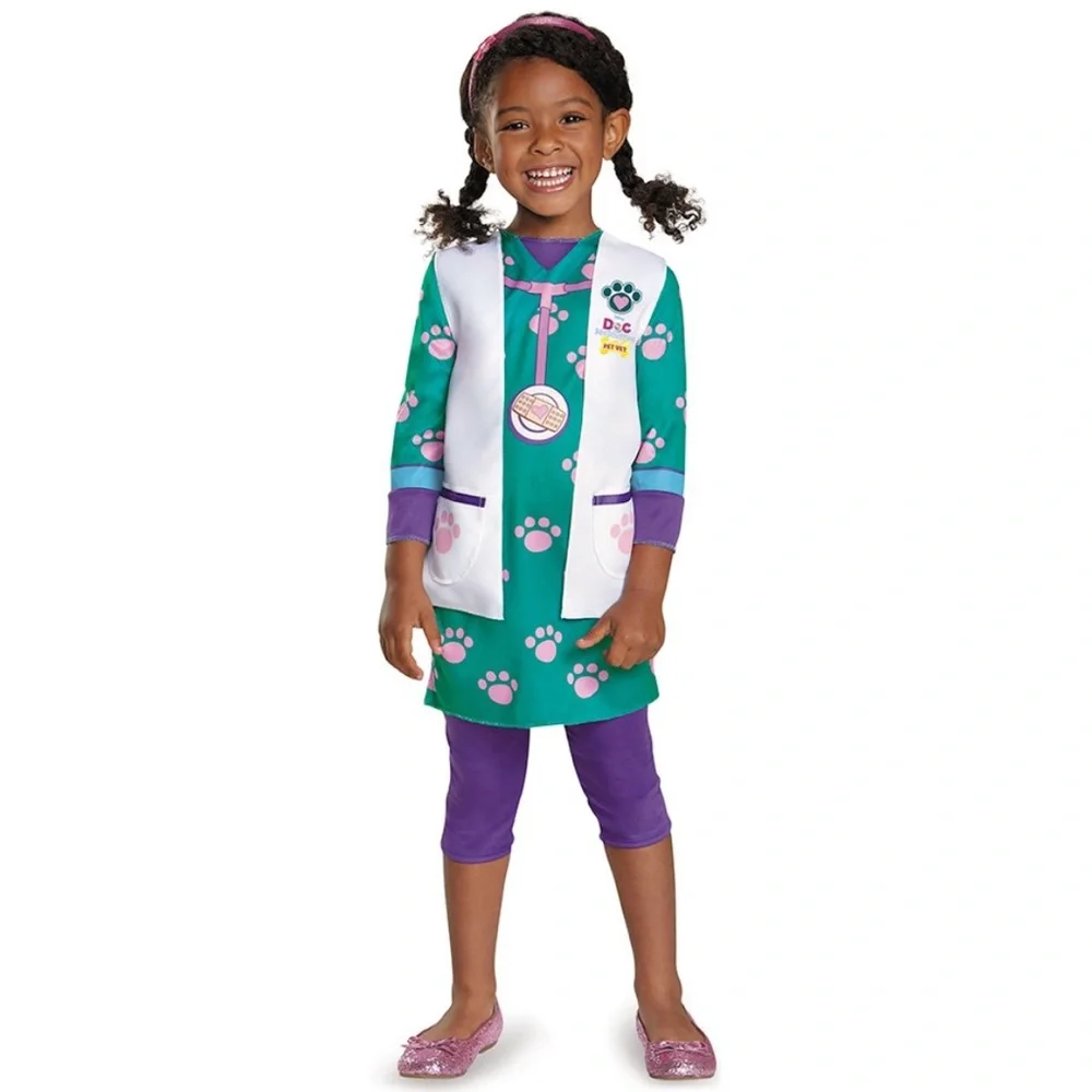 Disney Doc McStuffins Pet Vet costume NEW Halloween costume M 7-8 dress up